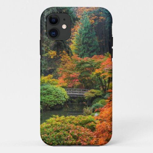 Japanese Gardens In Autumn In Portland Oregon 5 iPhone 11 Case