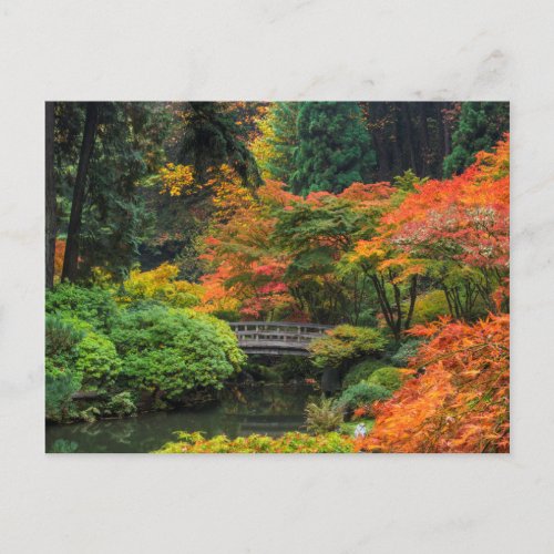 Japanese Gardens In Autumn In Portland Oregon 5 Postcard