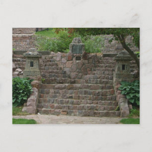 Japanese Gardens Stone Steps Sioux Falls SD Postcard