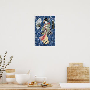 Japanese Geisha (1828) Keisai Eisen - Matte Poster