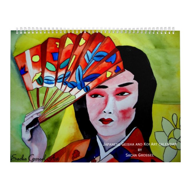 Japanese Geisha and Koi Art calendar (Cover)
