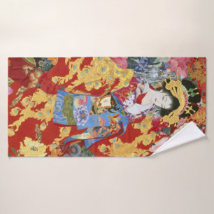 Japanese Geisha Art - Bath Towel Set