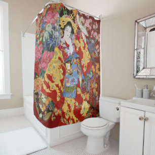 Japanese Geisha Art - Shower Curtain