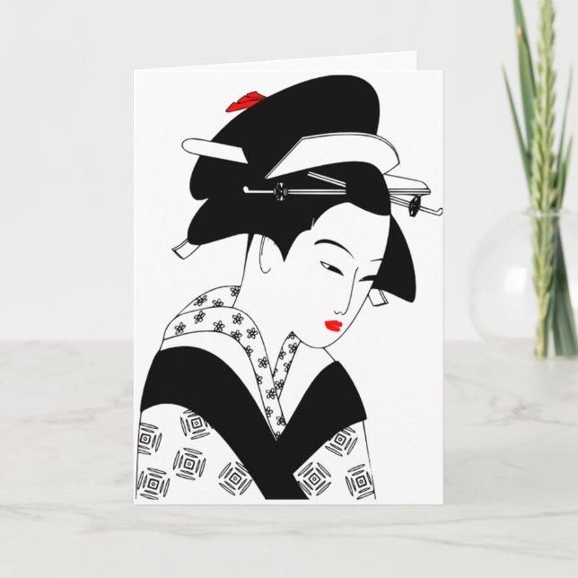 Japanese Geisha Card (Front)