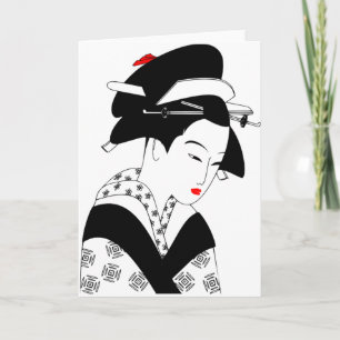 Japanese Geisha Card