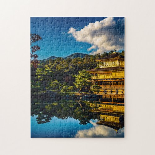 Japanese Geisha Castle with reflection Jigsaw Puzzle