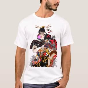 Japanese Geisha Cool Girl Urban Style T-Shirt