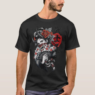 Japanese Geisha Girl Vaporwave Cyberpunk Popart Ur T-Shirt