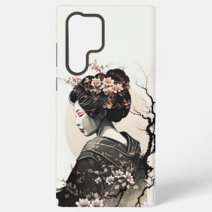 Japanese Geisha Ink Art Sakura -  Samsung Galaxy S22 Ultra Case