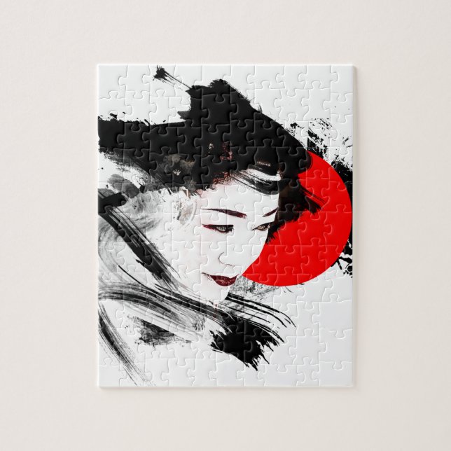 Japanese Geisha Jigsaw Puzzle (Vertical)