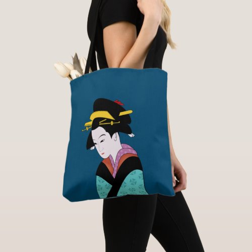 Japanese Geisha kimono cute art Tote Bag