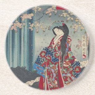 Japanese Geisha Lady Japan Art Cool Classic Coaster