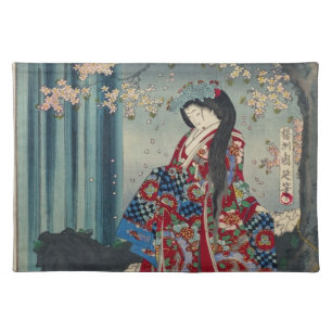 Japanese Geisha Lady Japan Art Cool Classic Placemat