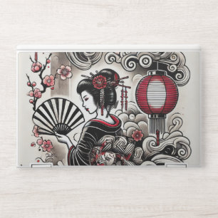 Japanese Geisha Laptop Cover – Stylish HP Laptop Skin