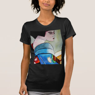 Japanese Geisha original watercolor art painting T-Shirt