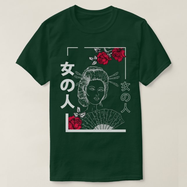 Japanese Geisha Pastel Goth Clothing Aesthetic Tra T-Shirt (Design Front)