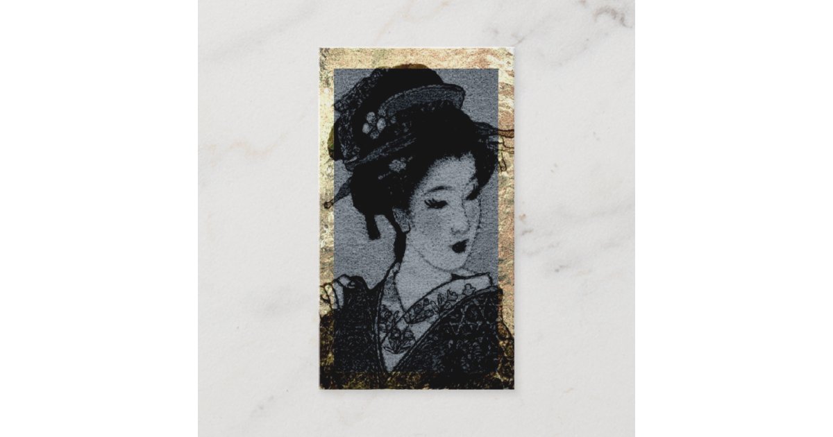 Japanese Geisha Profile Card Business Card | Zazzle