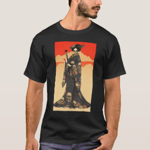 Japanese Geisha Skeleton  Geisha Skull T-Shirt