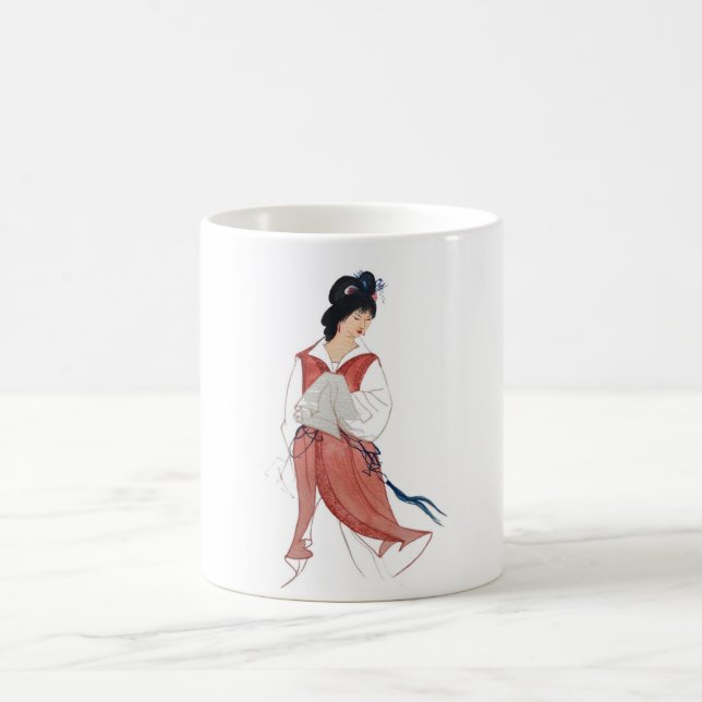 Japanese Geisha Teacup or Coffee Mug (Center)