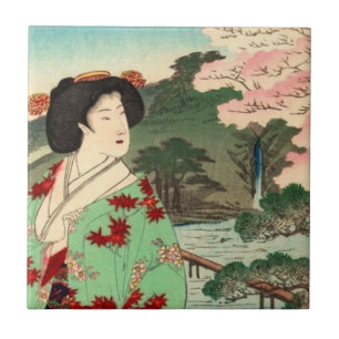Japanese Geisha Tile