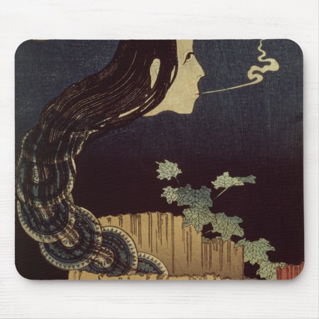 Japanese Ghost Mouse Pad (Front)