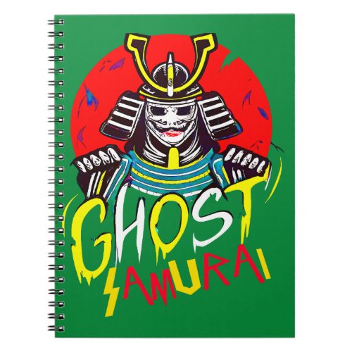Japanese Ghost Samurai Martial Art in Retro Style Notebook