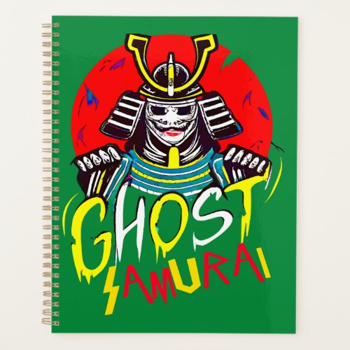 Japanese Ghost Samurai Martial Art in Retro Style Planner