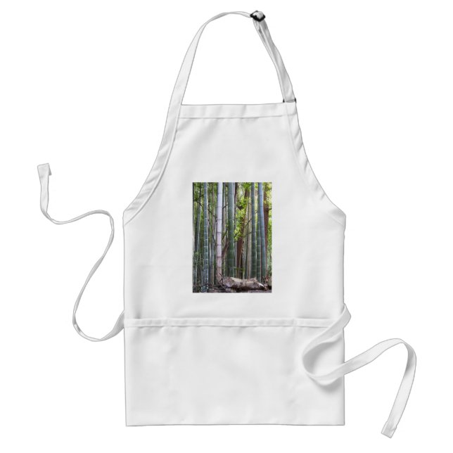 Japanese Giant Bamboo Forest, Sagano, Kyoto, Japan Adult Apron (Front)