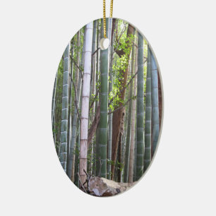Japanese Giant Bamboo Forest, Sagano, Kyoto, Japan Ceramic Ornament