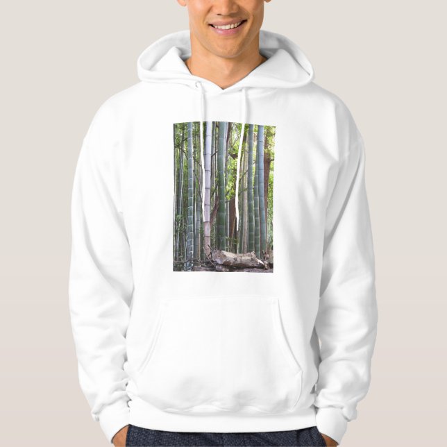 Japanese Giant Bamboo Forest, Sagano, Kyoto, Japan Hoodie (Front)