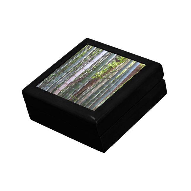 Japanese Giant Bamboo Forest, Sagano, Kyoto, Japan Jewelry Box (Side)