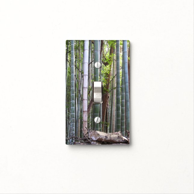 Japanese Giant Bamboo Forest, Sagano, Kyoto, Japan Light Switch Cover (In Situ)