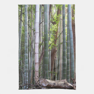 Japanese Giant Bamboo Forest, Sagano, Kyoto, Japan Towel