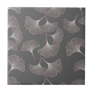 Japanese Ginkgo Leaf Pattern Ceramic Tile