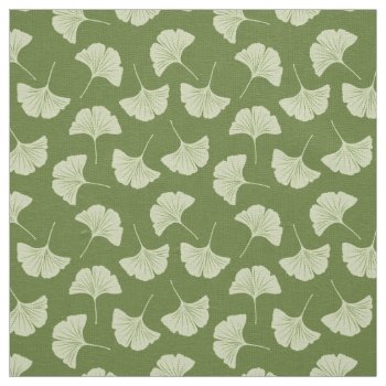 Japanese Ginkgo Leaves  Fabric by designalicious at Zazzle