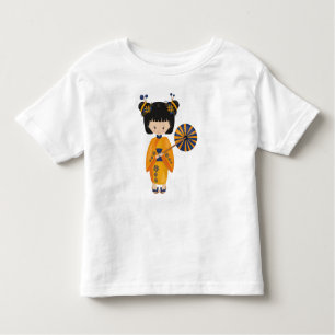 Japanese Girl, Japan, Cute Girl, Orange Kimono Toddler T-shirt