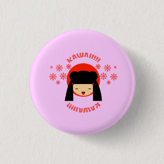 japanese girl pinback button