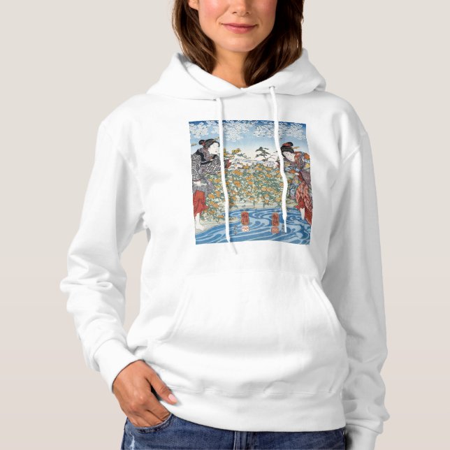 Japanese Girls by Ide Tama River Hoodie (Front)