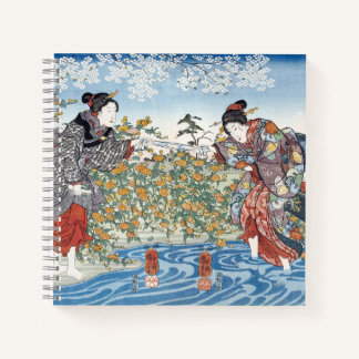 Japanese Girls by Ide Tama River Notebook