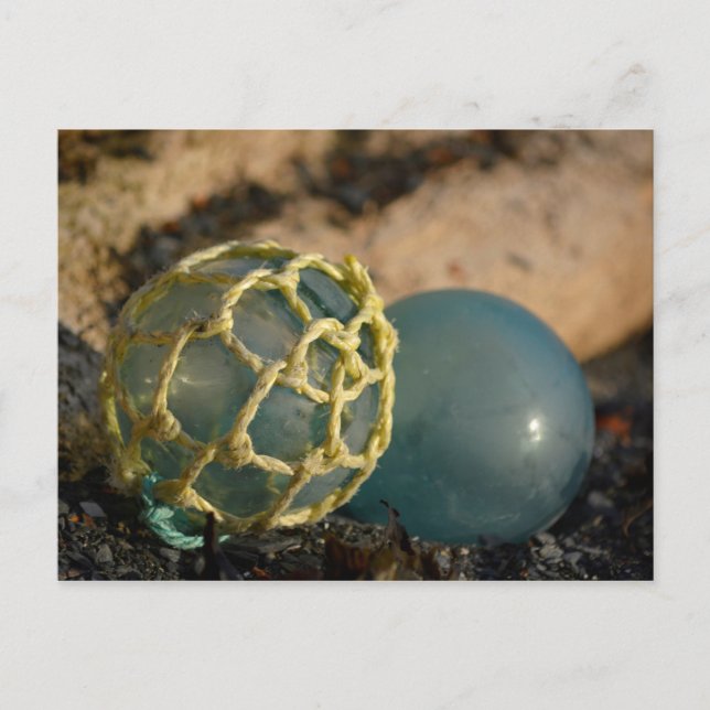 Japanese Glass Fishing Float Postcard (Front)