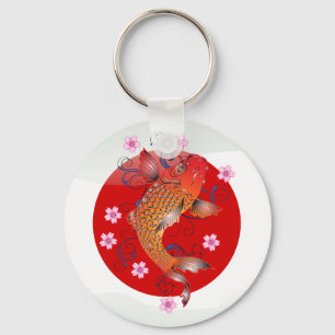 Japanese glossy flag keychain
