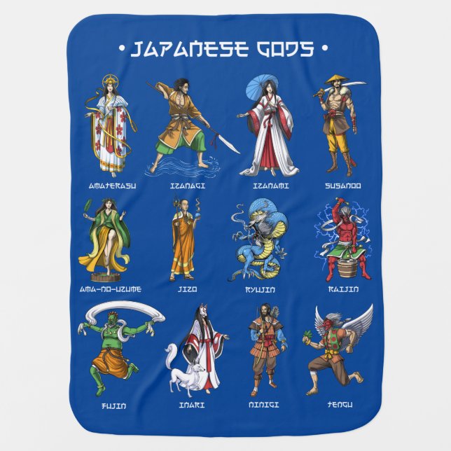 Japanese Gods Baby Blanket (Front)