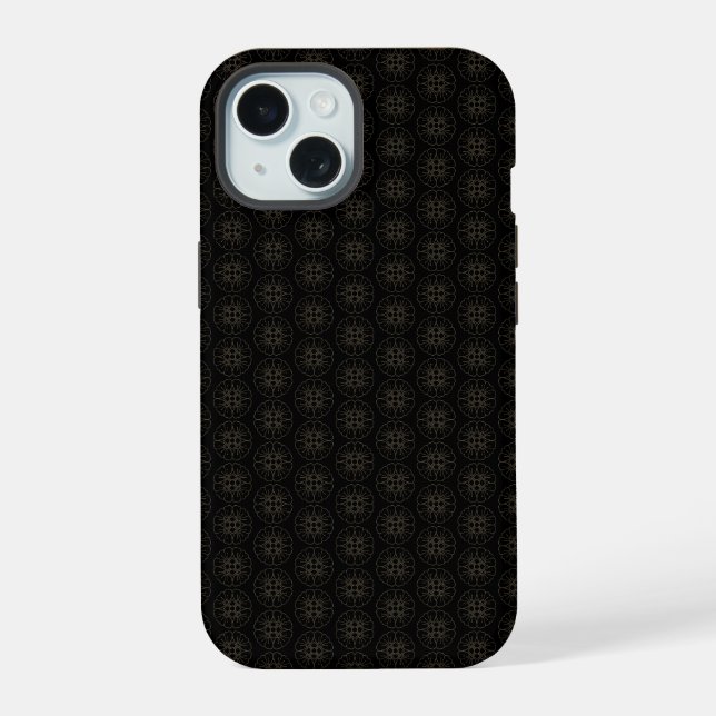 Japanese Gold & Black Pattern Iphone Case (Back)