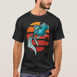 Japanese Goldfish Fish Retro Adult Teen Kids T-Shirt