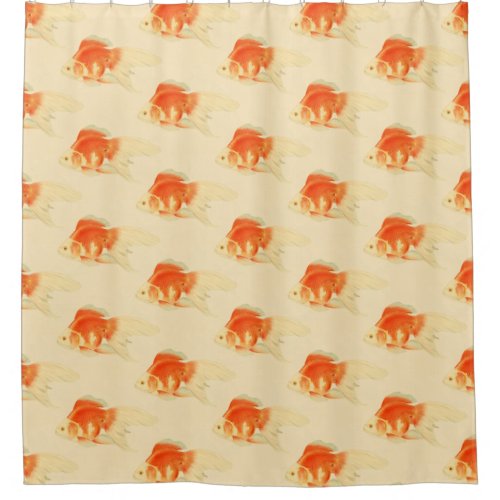 Japanese goldfish The Ryukin Shower Curtain