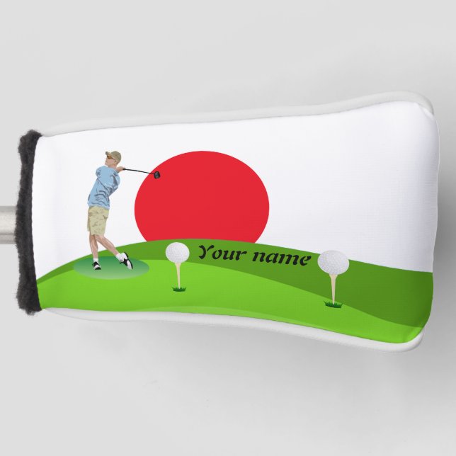 Japanese golfer golf head cover (Front)