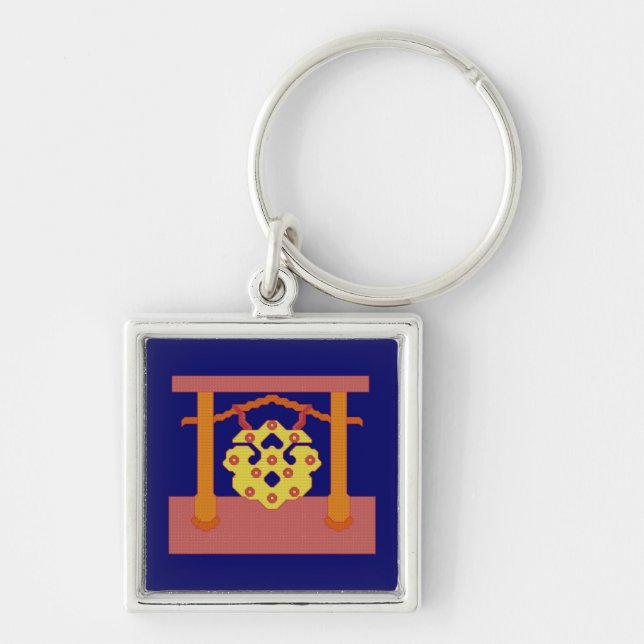 Japanese Gong Crest Keychain (Front)