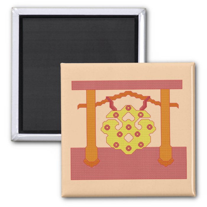 Japanese Gong Refrigerator Magnets