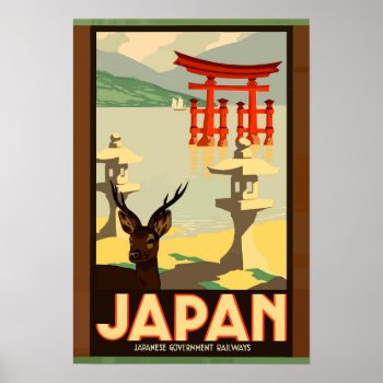 Japanese Government Railways Vintage Travel Poster by vaughnsuzette at Zazzle