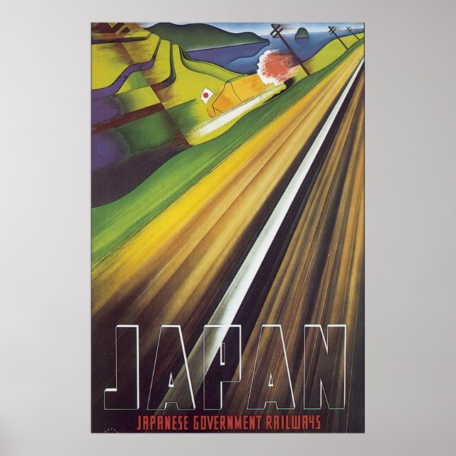 Japanese Government Railways Vintage Travel Poster (Front)